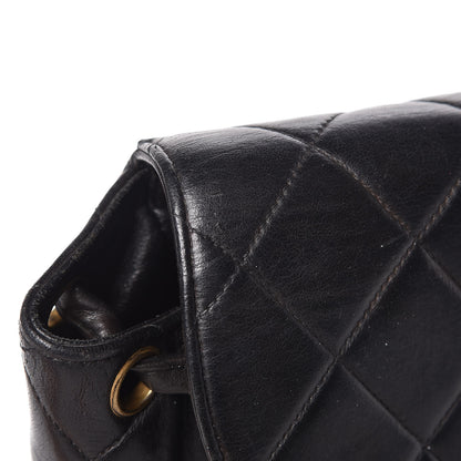 Chanel Lambskin Quilted Drawstring Backpack Black 8 of 12
