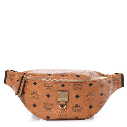 MCM Visetos Small Fusten Belt Bag Cognac 1 of 10