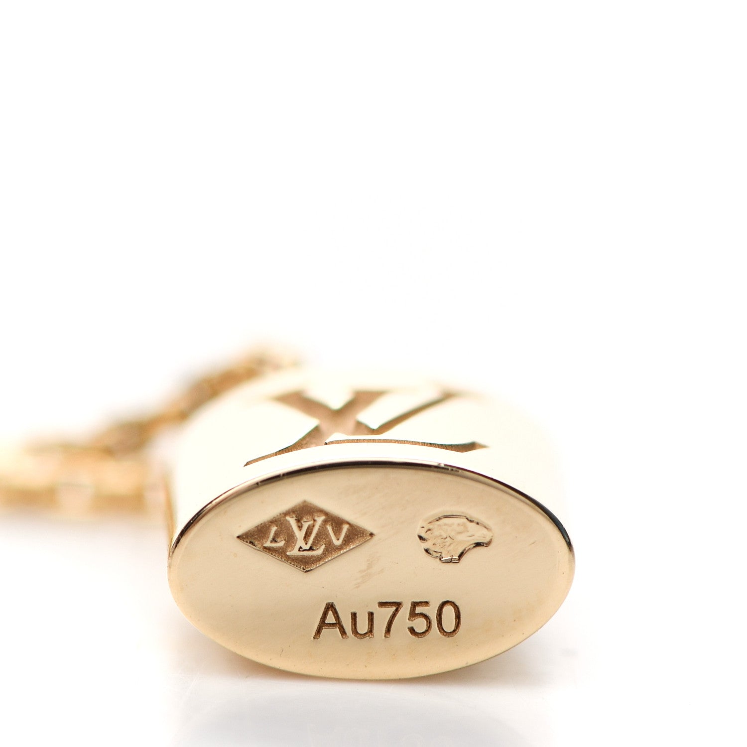 Louis Vuitton 18K Yellow Gold Lockit Key Pendant Necklace 4 of 5