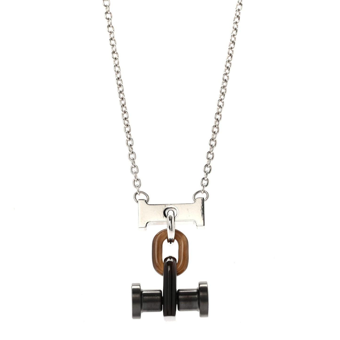 Palladium Buffalo Horn Mobile Necklace