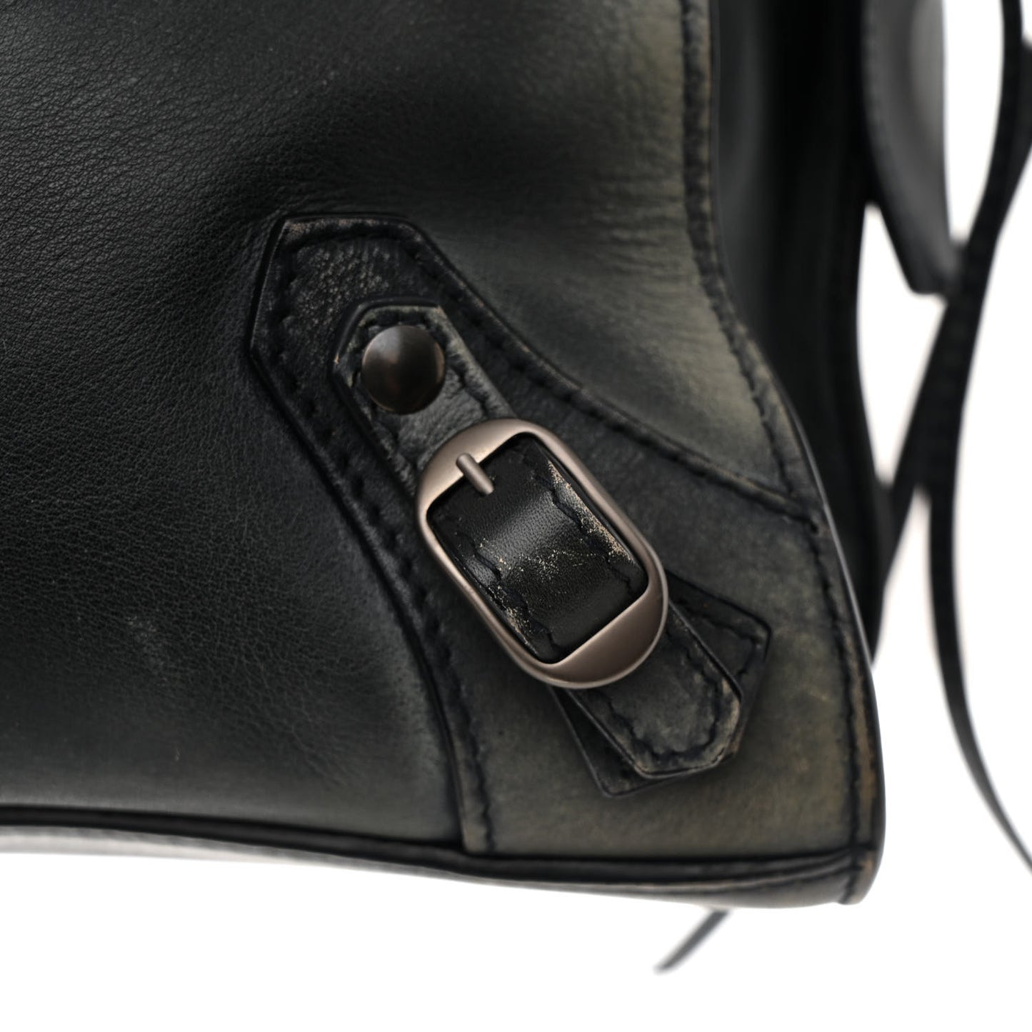 Used Calfskin Silver Hardware Neo Classic City Navy