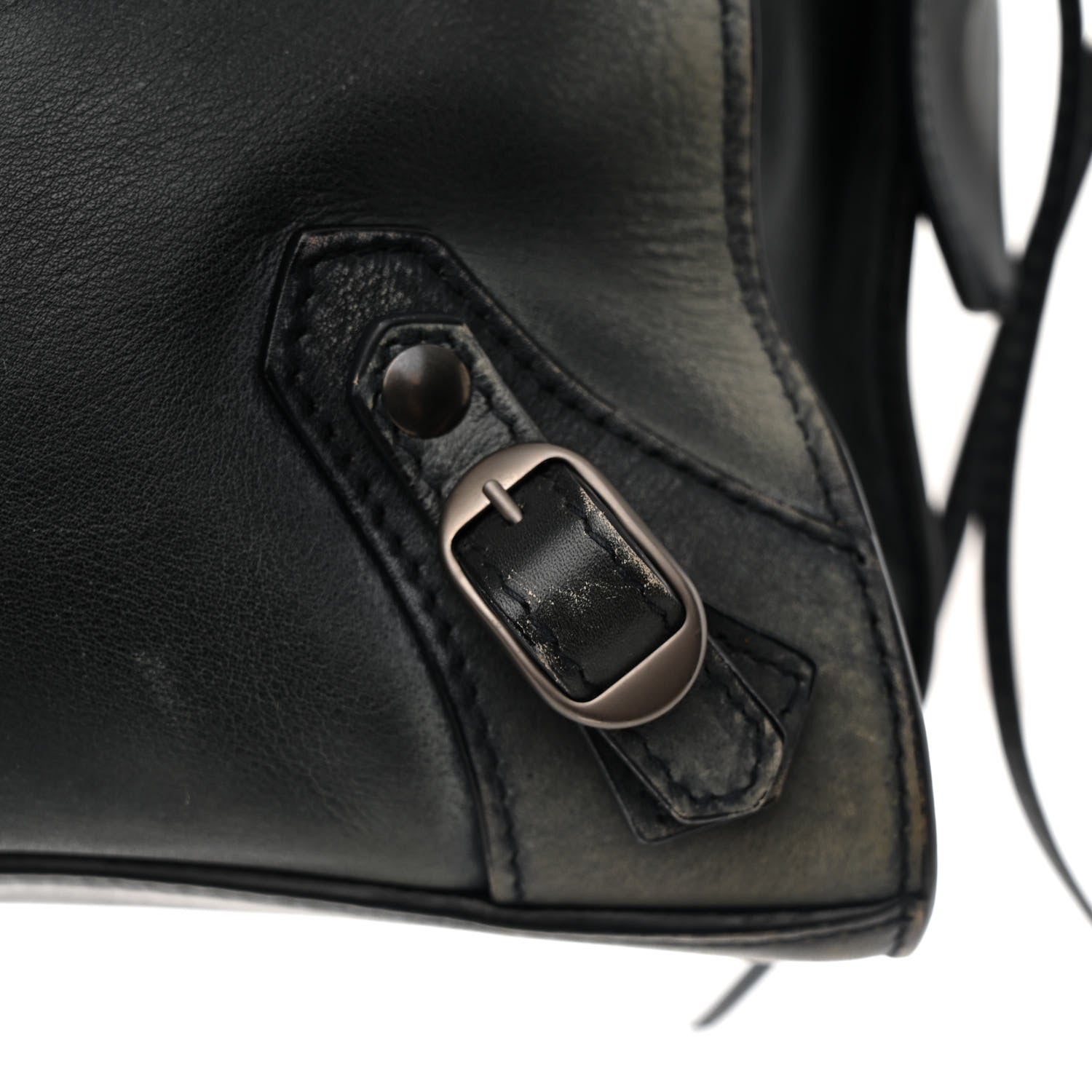 Balenciaga Used Calfskin Silver Hardware Neo Classic City Navy 15 of 18
