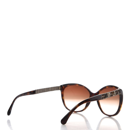 Chanel Crystal Baguette Cat Eye Sunglasses 5309-B Tortoise 4 of 8