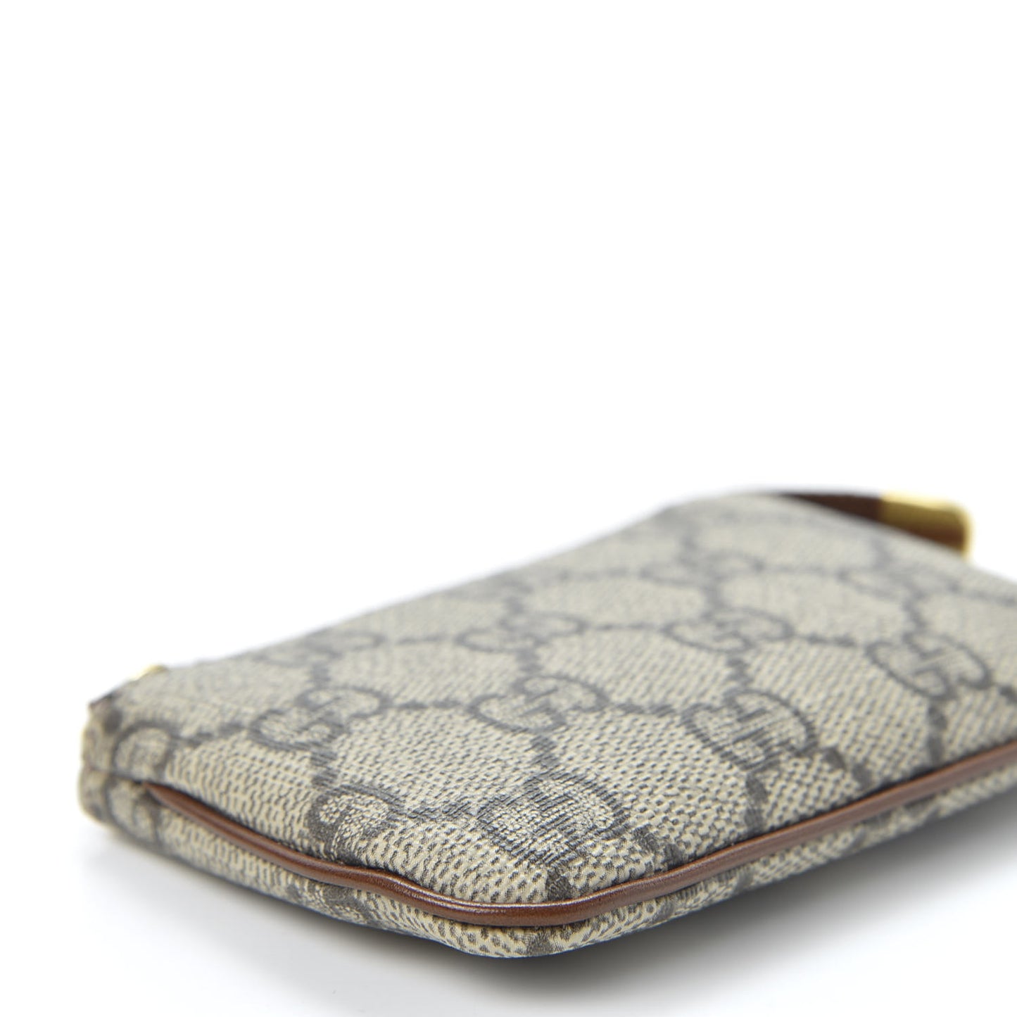 GG Supreme Monogram Key Case Beige Ebony Cuir