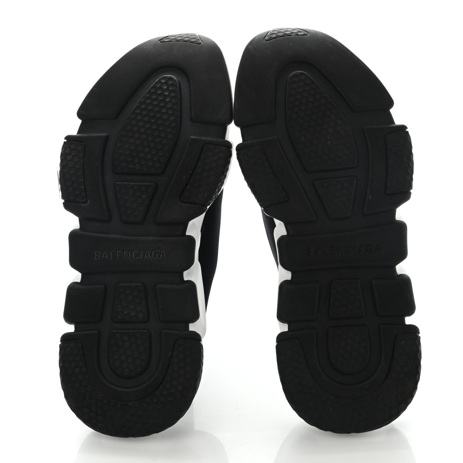 Balenciaga Neoprene Knit Womens Speed Sneakers 35 Black White 5 of 11