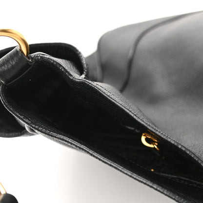 Prada Vitello Daino Shoulder Bag Black 9 of 10