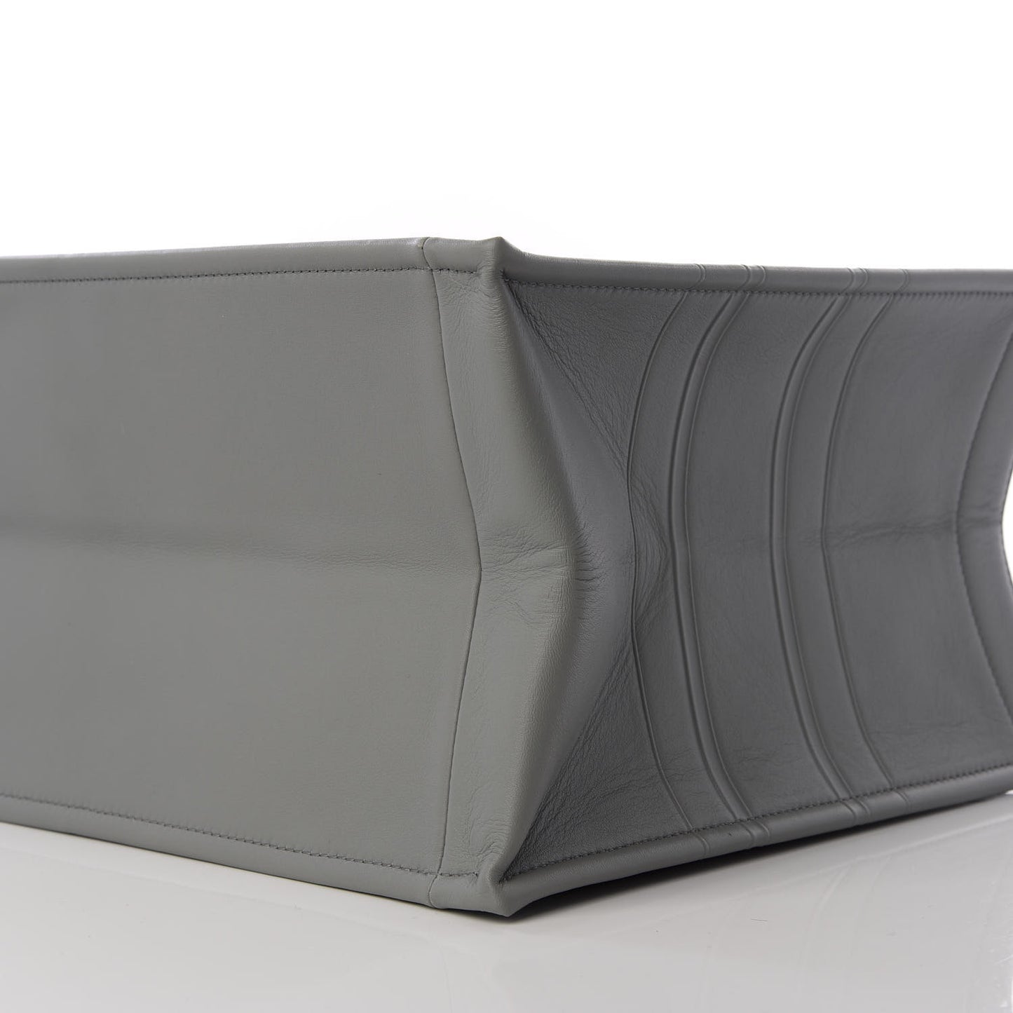 Calfskin Embossed Medium Book Tote Grey