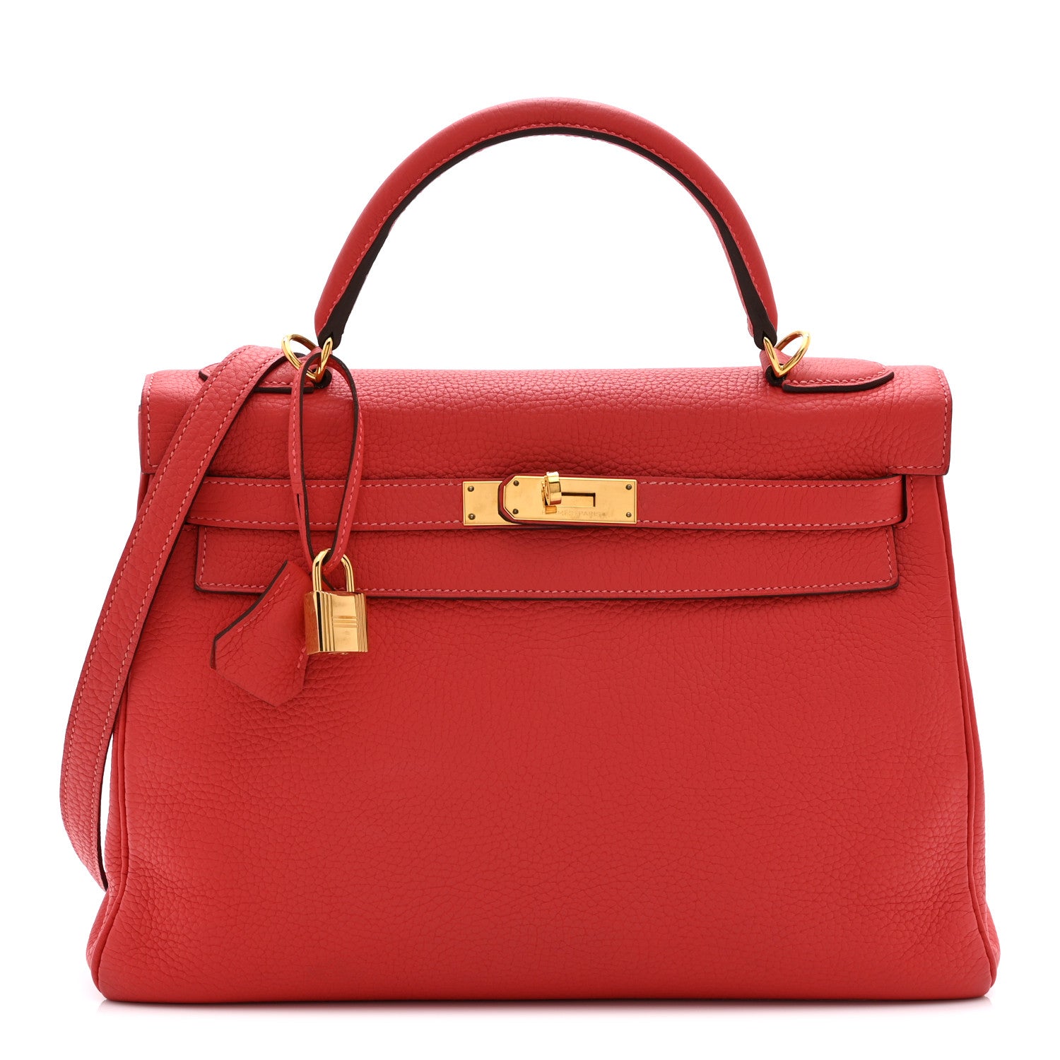 Hermes Togo Kelly Retourne 32 Rouge Pivoine 1 of 10