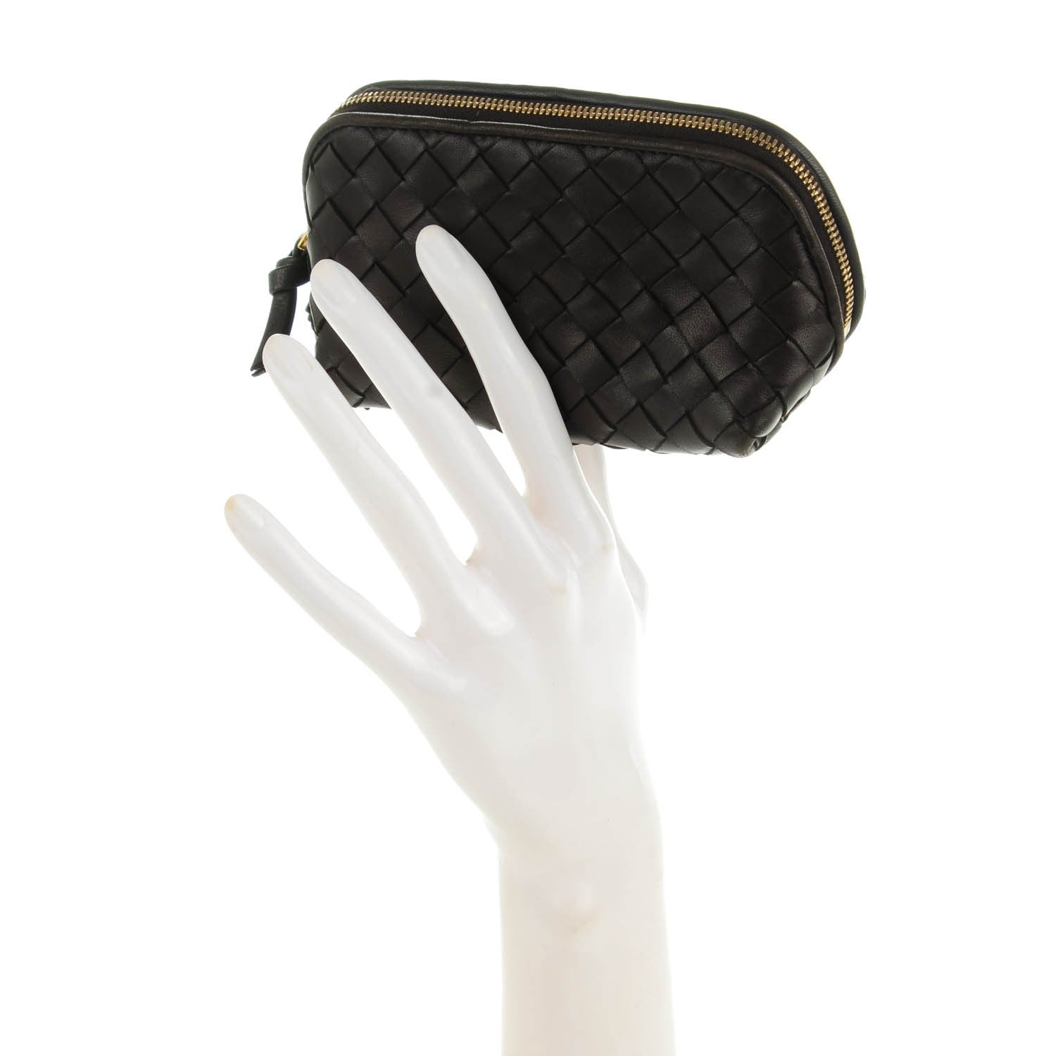 Bottega Veneta Nappa Intrecciato Cosmetic Case Ebano 2 of 8
