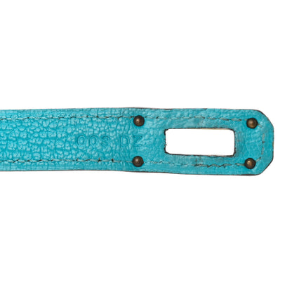 Hermes Chevre Mysore Kelly Longue Wallet Turquoise 7 of 7
