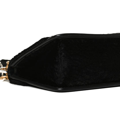 Fendi Velluto Astrakan Vitello Dolce F is Fendi Kan I Shoulder Bag Black 10 of 17
