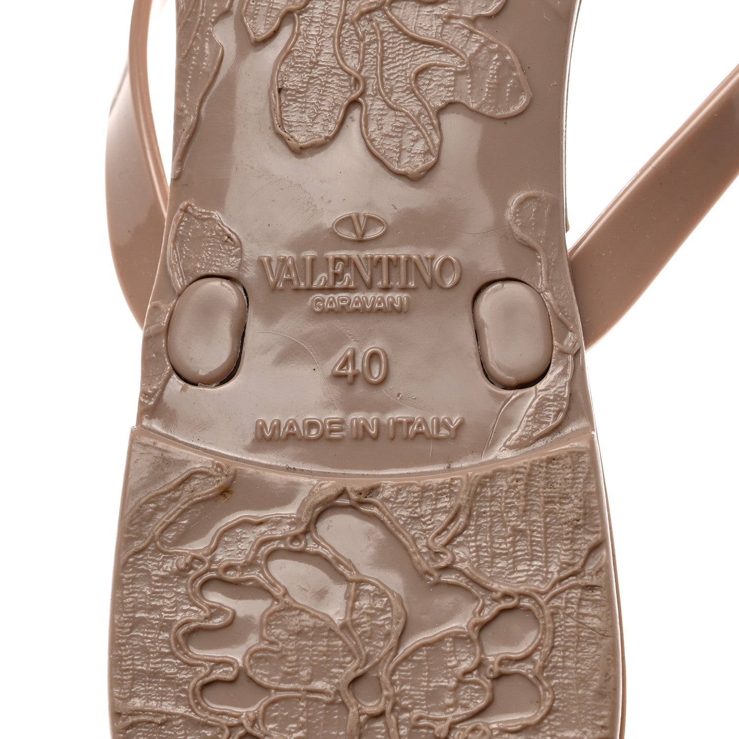 Valentino Garavani PVC Jelly Rockstud Bow Thong Sandals 40 Poudre 7 of 7