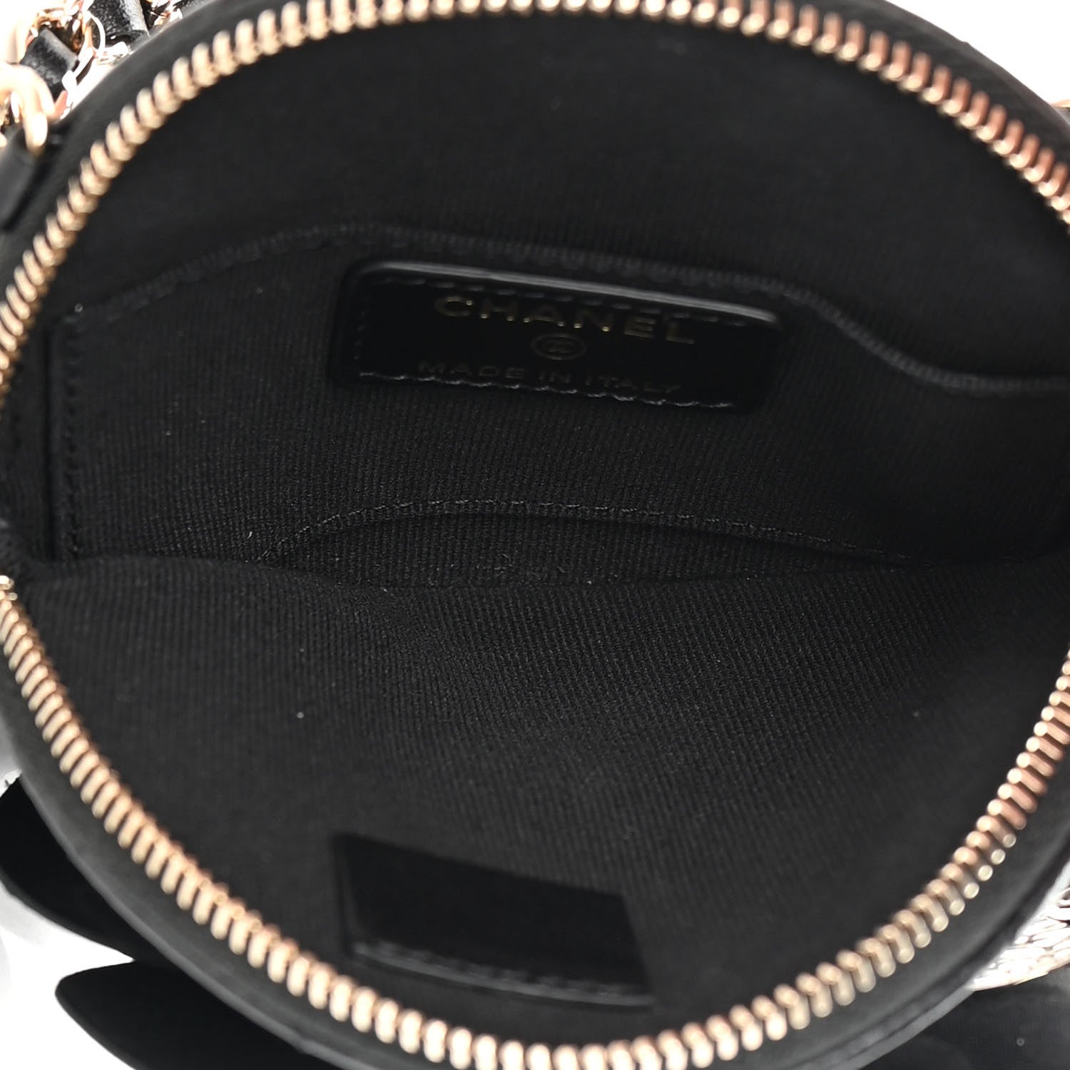 Chanel Lambskin Mini Camellia Bouquet Clutch With Chain Black 5 of 12