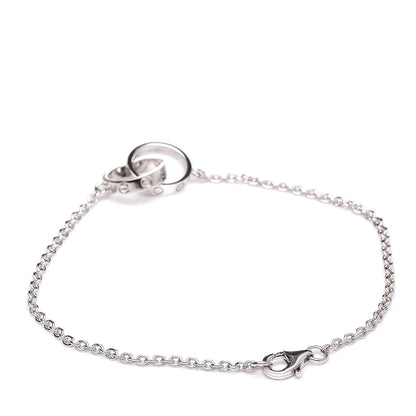Tiffany CARTIER 18K White Gold Interlocking LOVE Bracelet 3 of 8