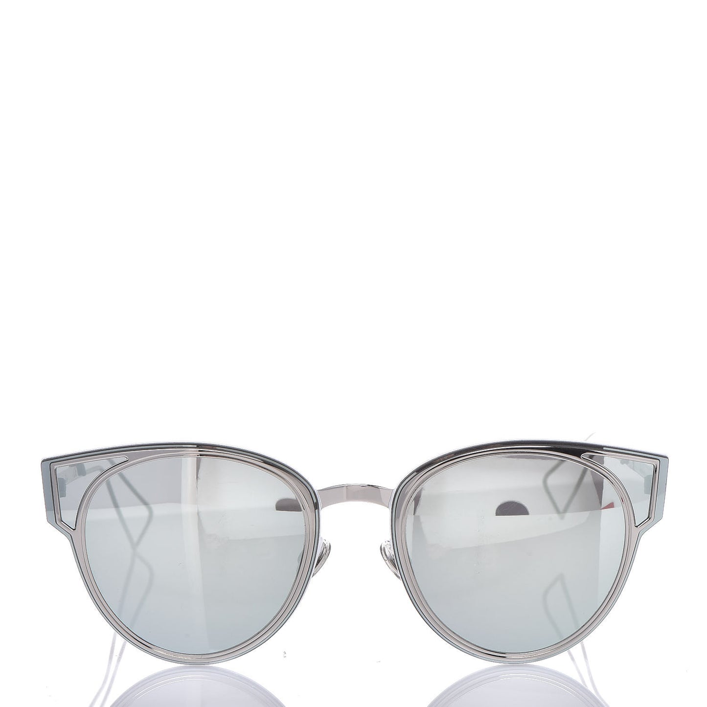 Sculpt Cat Eye Sunglasses Shiny Palladium