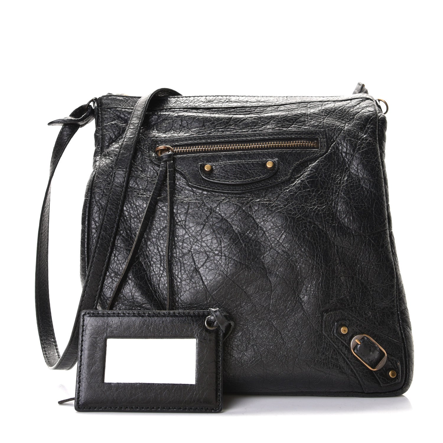 Balenciaga Agneau Classic Hardware Flat Crossbody Black 1 of 6