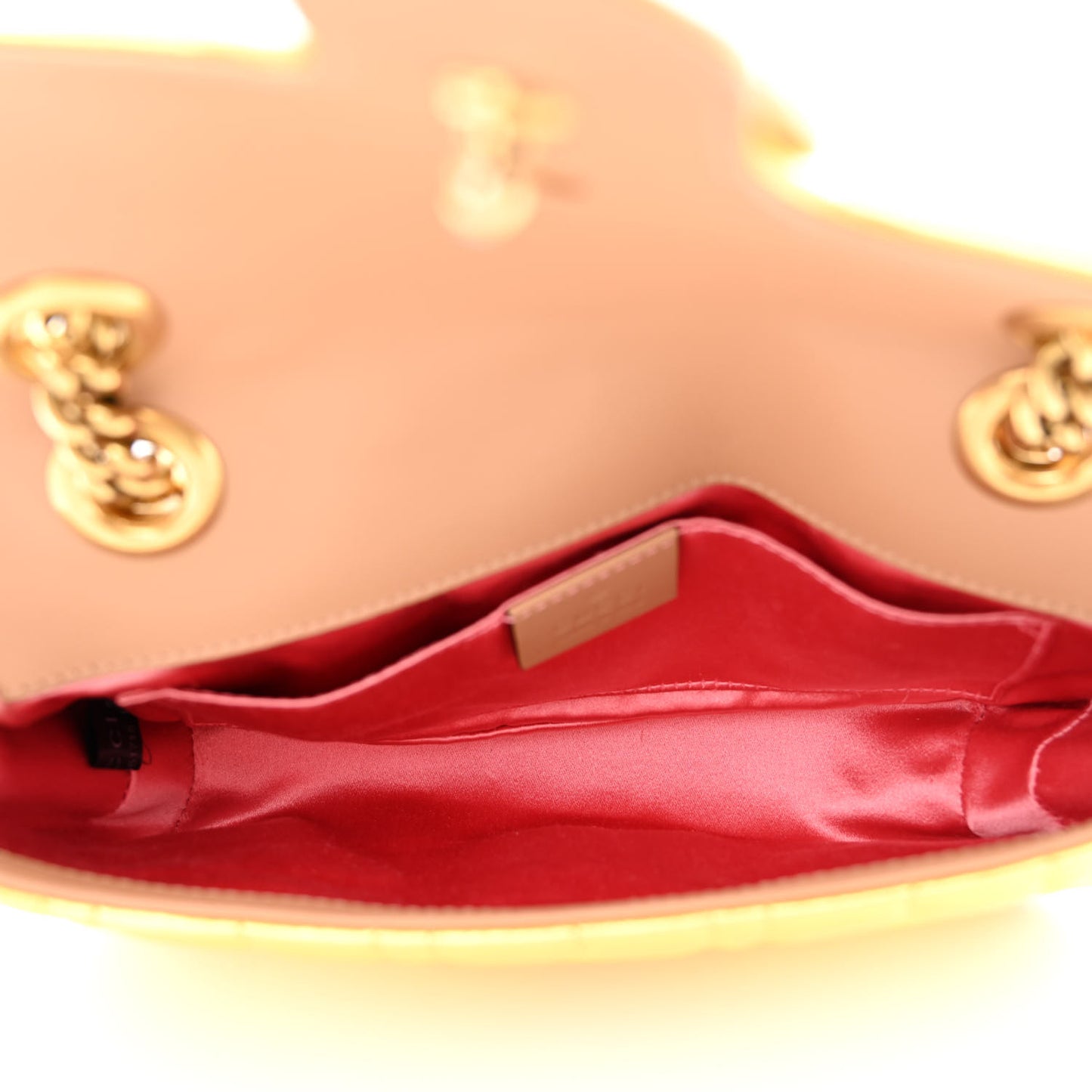 Metallic Calfskin Matelasse Studded Mini Pearly GG Marmont Shoulder Bag Gold