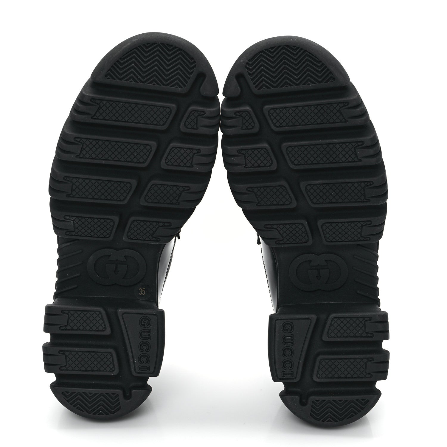 Gucci Magnum Calfskin Nappa Samoa Womens Horsebit Platform Chunky Lug Sole 40mm Loafers 35 Black 6 of 10