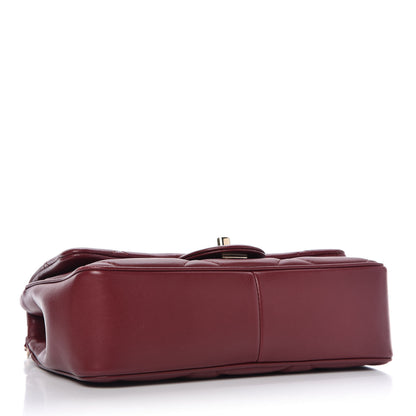 Chanel Lambskin Quilted Small Easy Carry Flap Burgundy 4 of 10