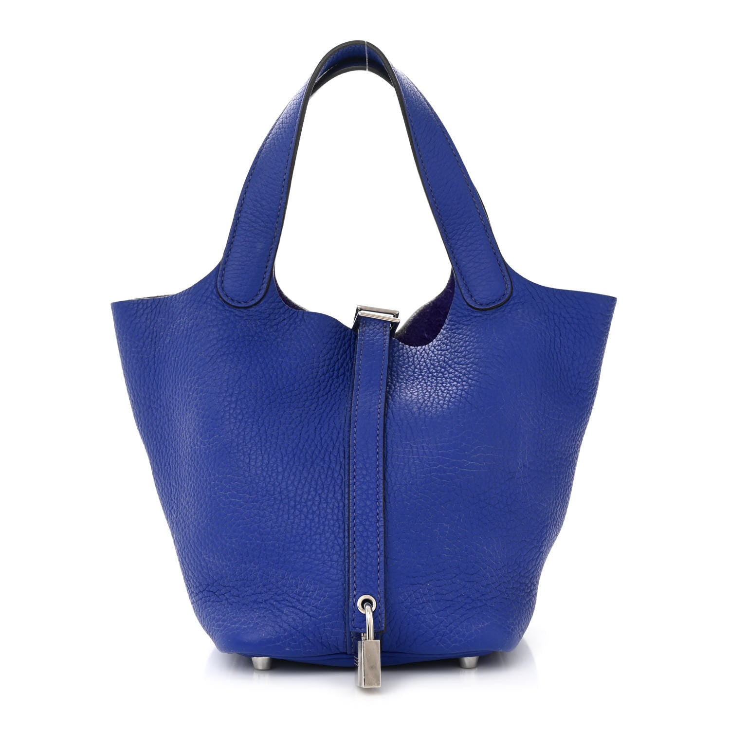Hermes Taurillon Clemence Picotin Lock 18 PM Bleu Electrique 1 of 11