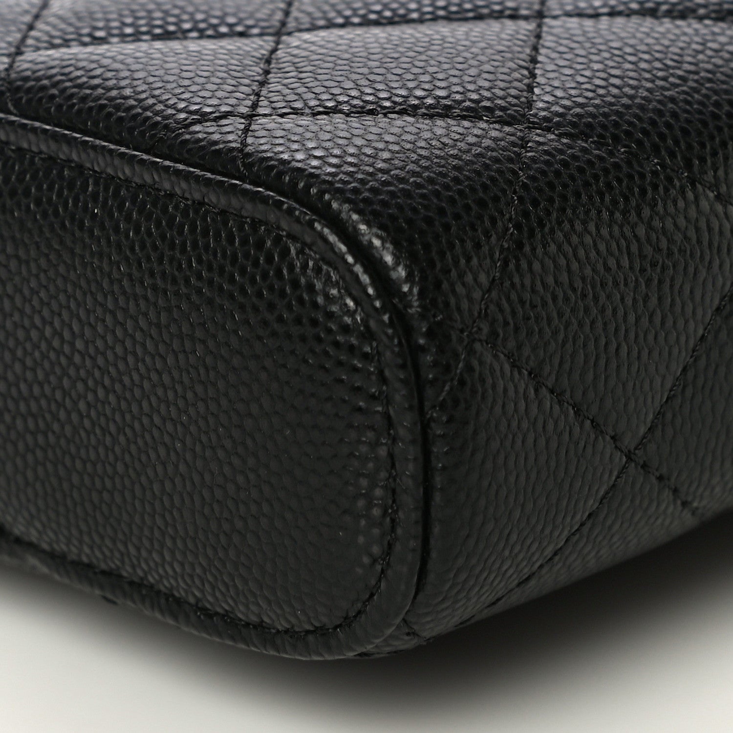 Chanel Caviar Quilted Phone Holder With Chain Black 6 of 11