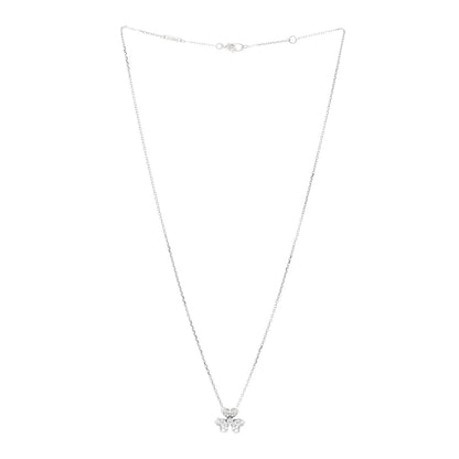 Van Cleef & Arpels 18K White Gold Diamond Mini Frivole Pendant Pave Necklace 3 of 5