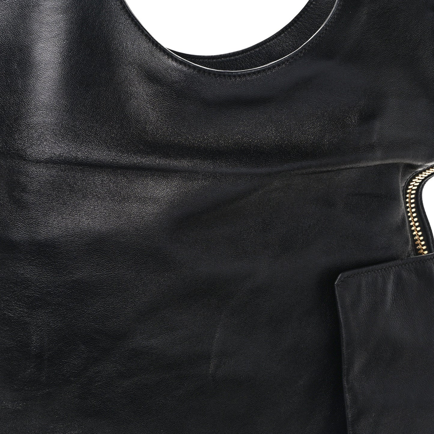 Ramskin Large Alix Padlock Zip Shoulder Bag Black