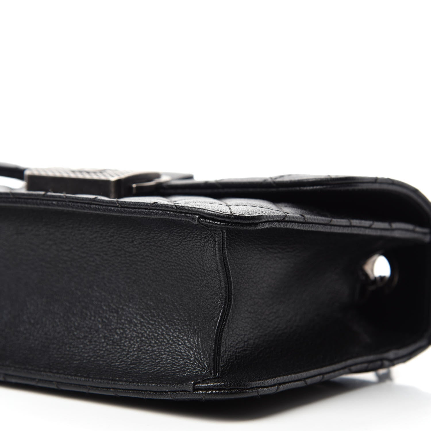 Chanel Goatskin Quilted Small CC University Top Handle Flap Black 7 of 11