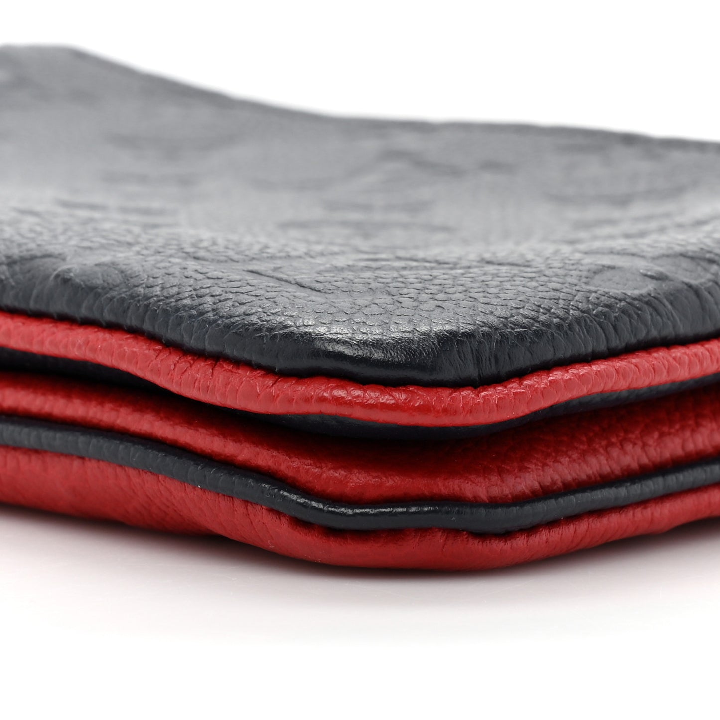 Empreinte Double Zip Pochette Marine Rouge