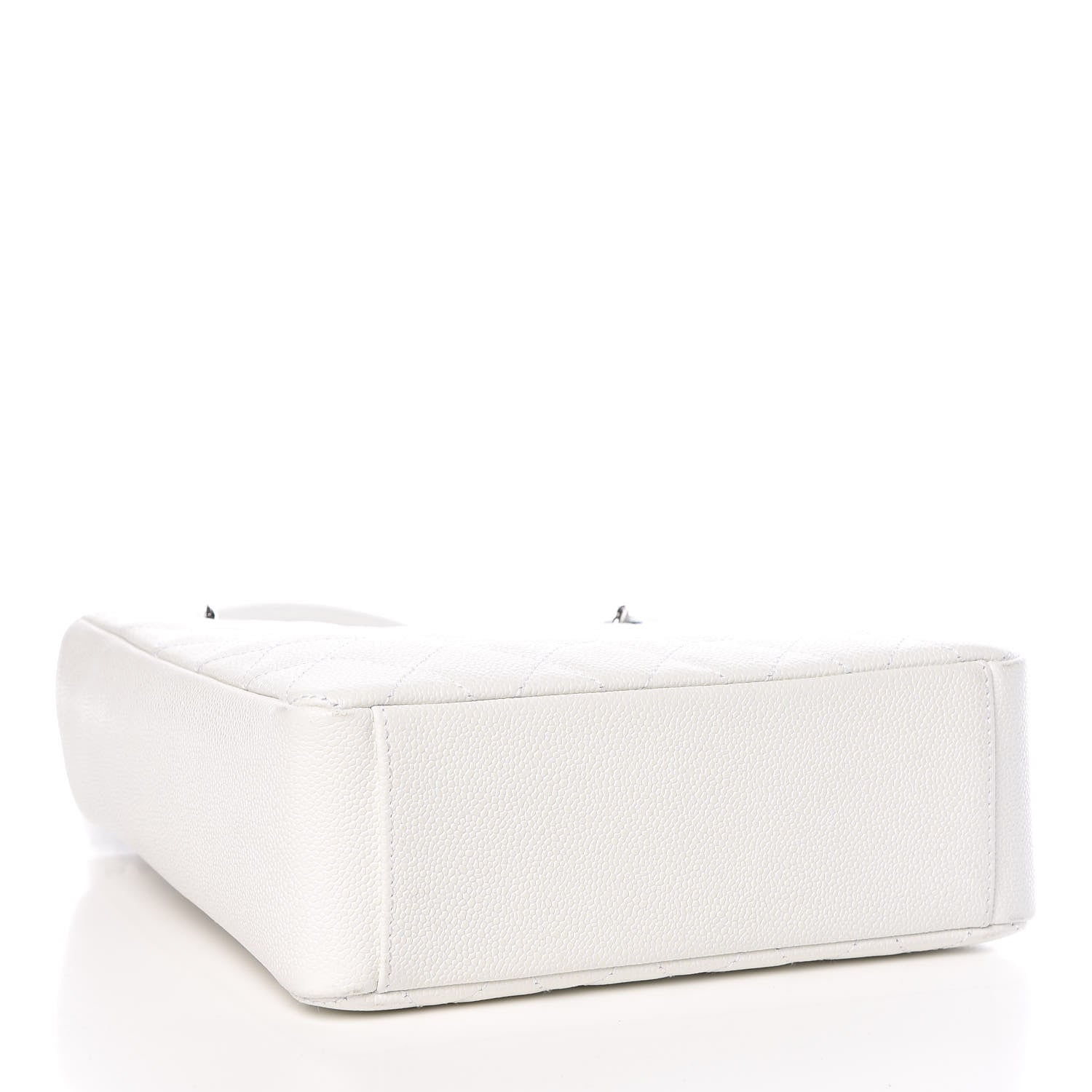Chanel Caviar Quilted Petit Shopping Tote PST White 4 of 10