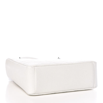 Chanel Caviar Quilted Petit Shopping Tote PST White 4 of 10