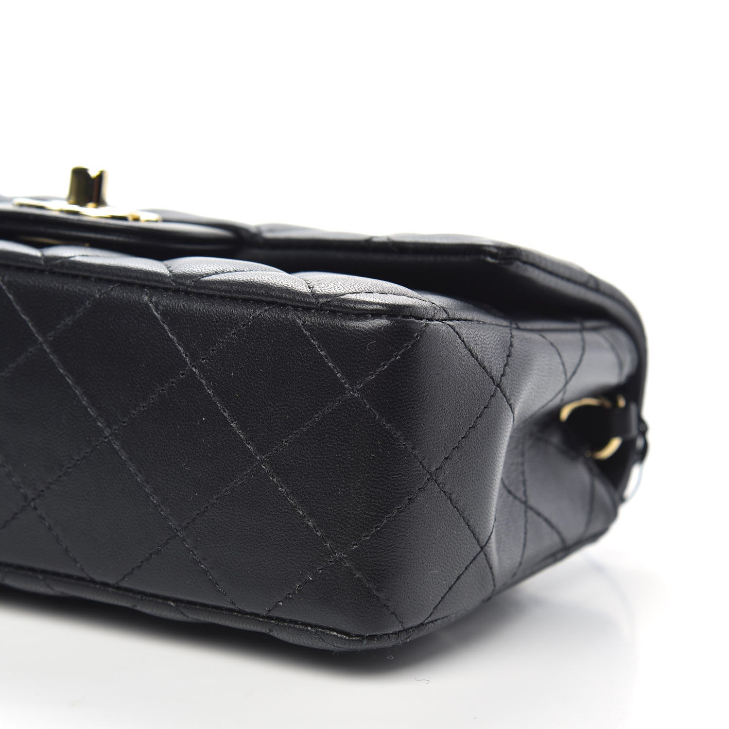 Chanel Lambskin Quilted Mini Rectangular Flap Black 9 of 10