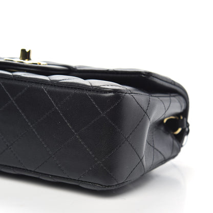 Chanel Lambskin Quilted Mini Rectangular Flap Black 9 of 10