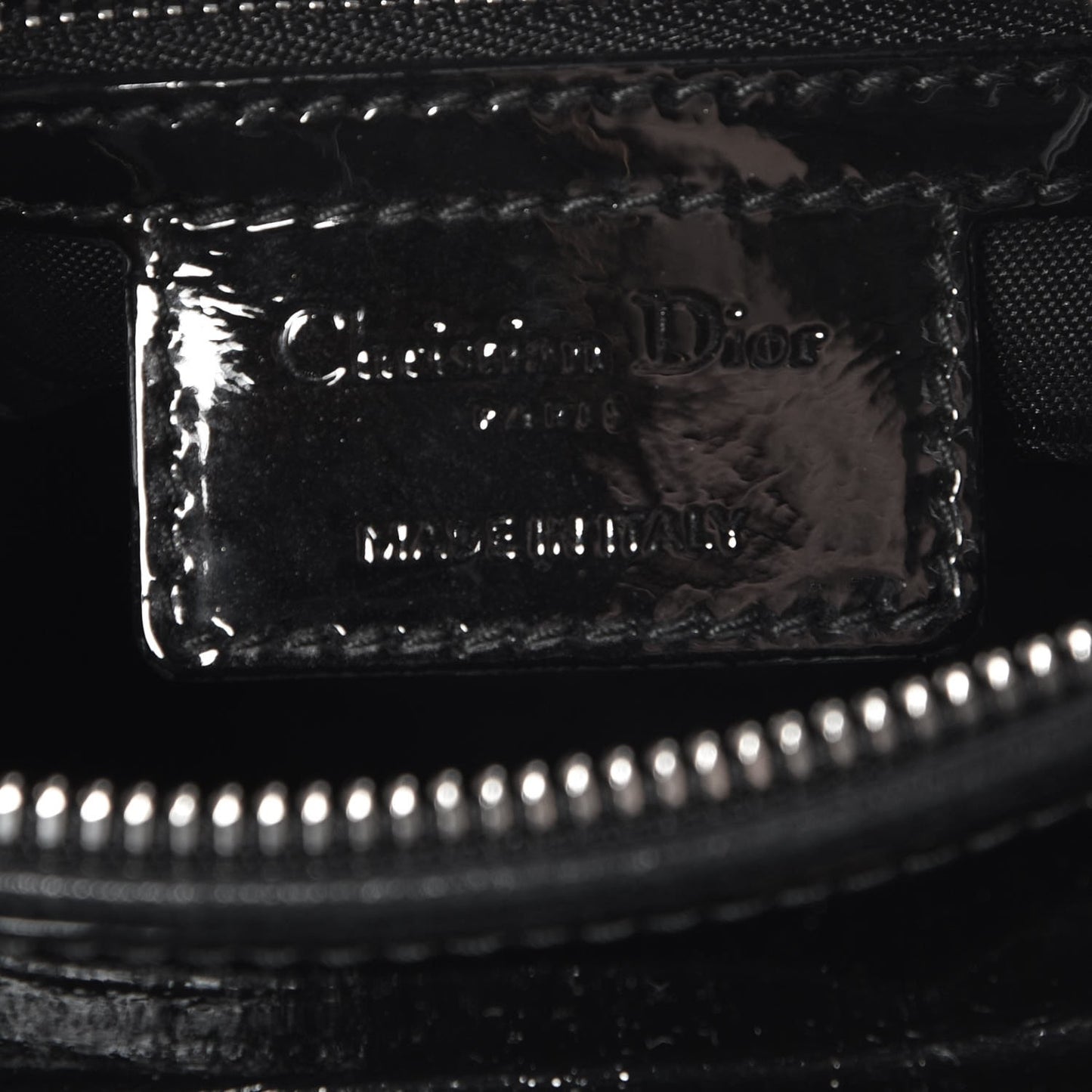 Patent Cannage Medium Lady Dior Black
