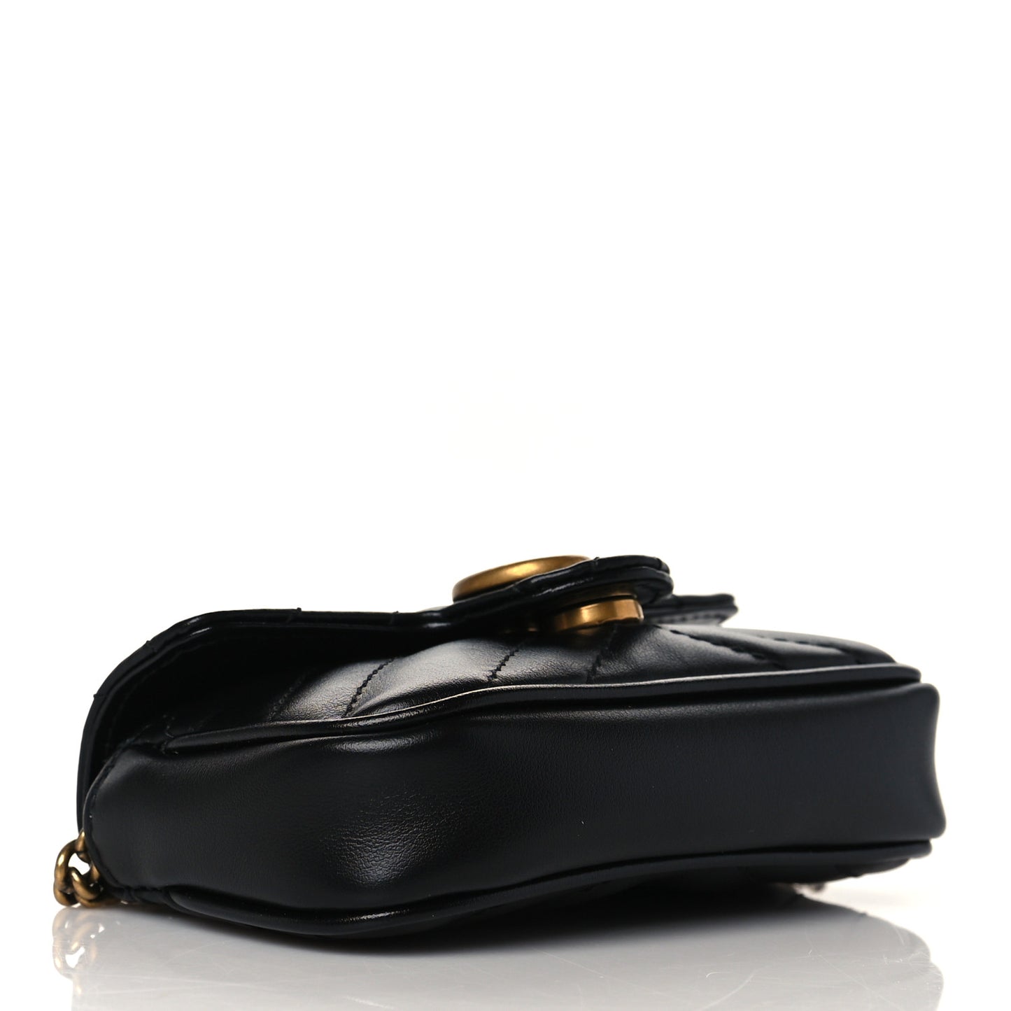 Calfskin Matelasse GG Marmont 2.0 Coin Purse On A Chain Black