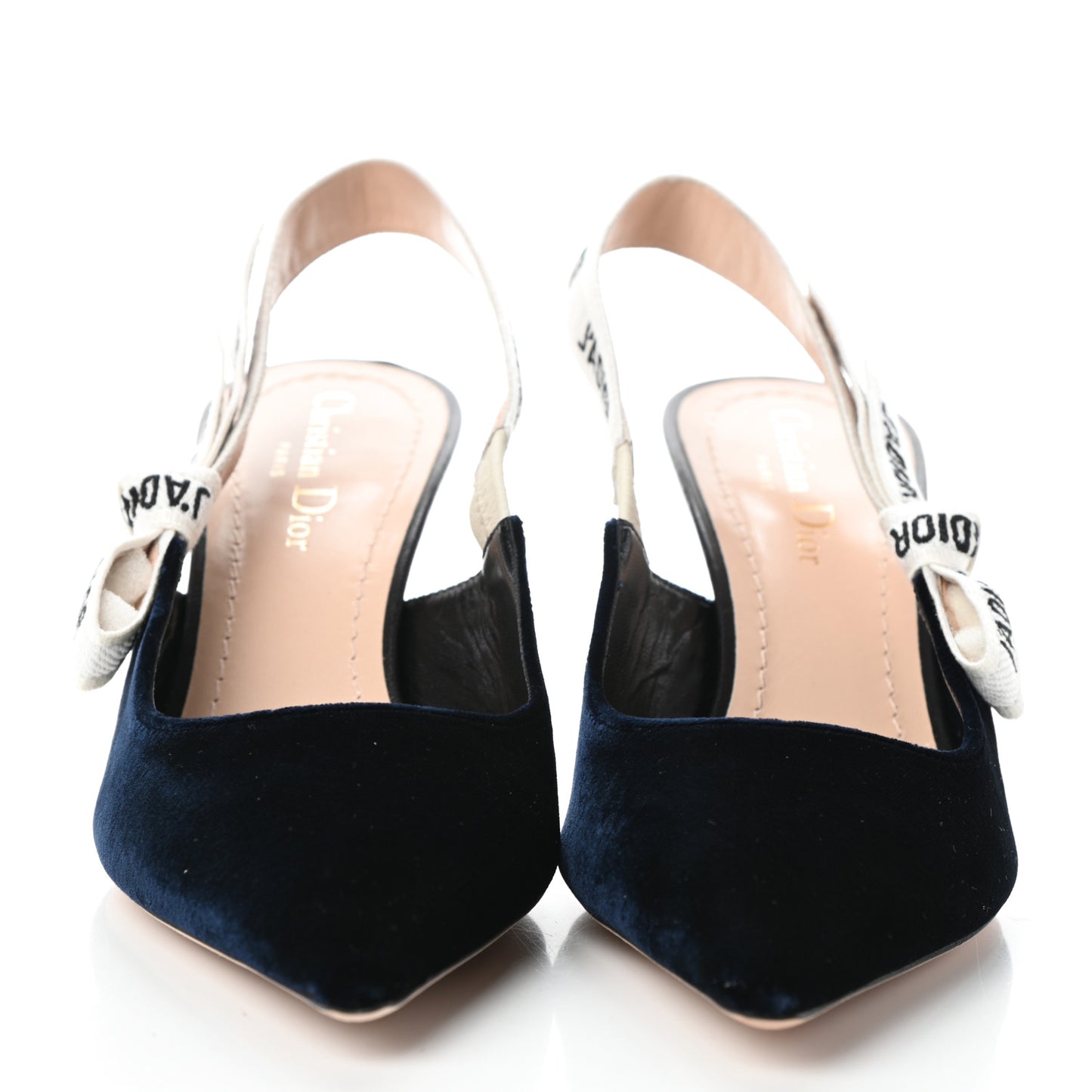 Velvet Ribbon J'Adoir Slingback 65mm Pumps 38.5 Deep Blue