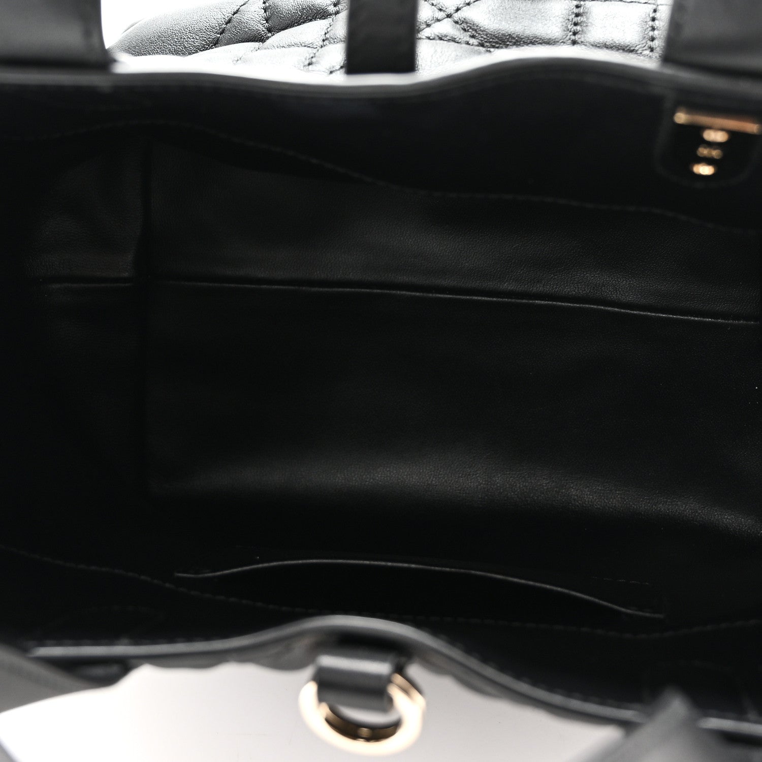 Christian Dior Calfskin Macrocannage Small Toujours Vertical Tote Black 5 of 9