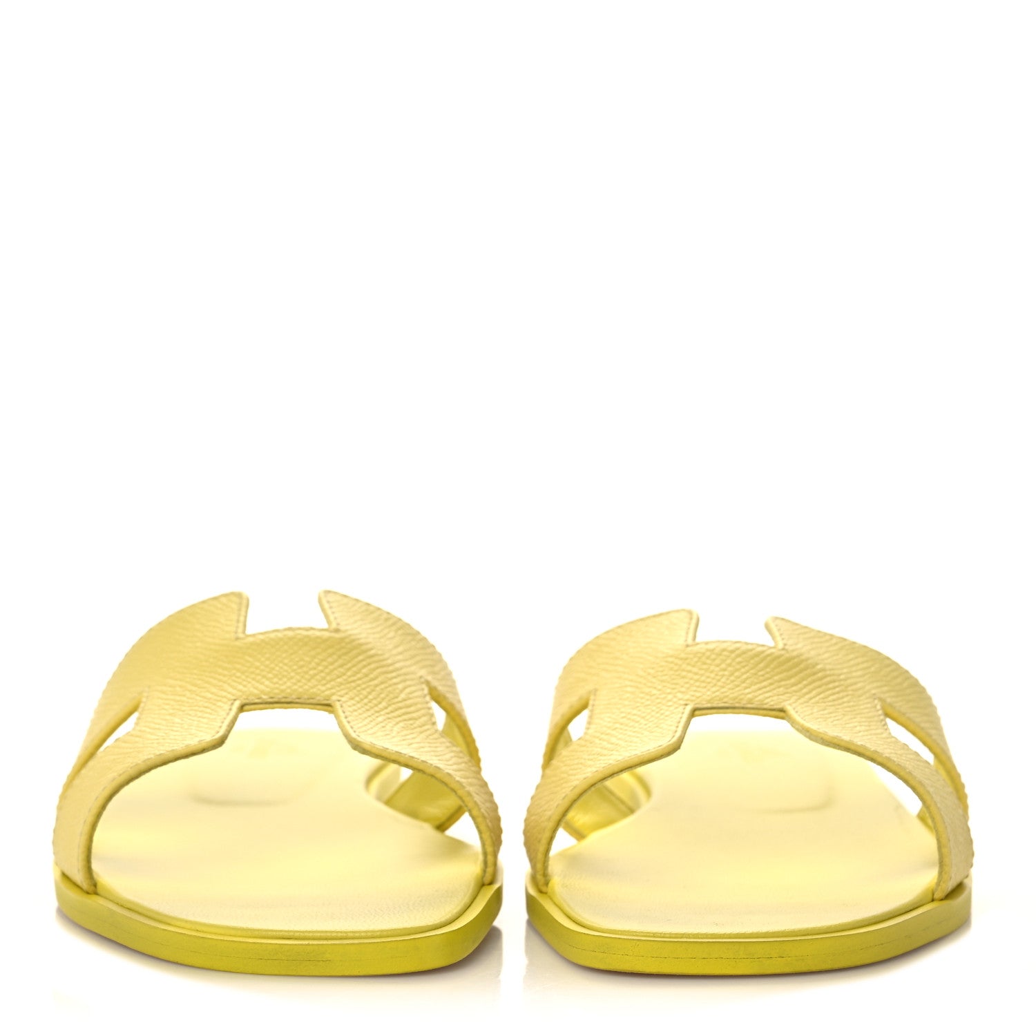 Hermes Epsom Oran Sandals 37 Jaune Curcuma 2 of 10