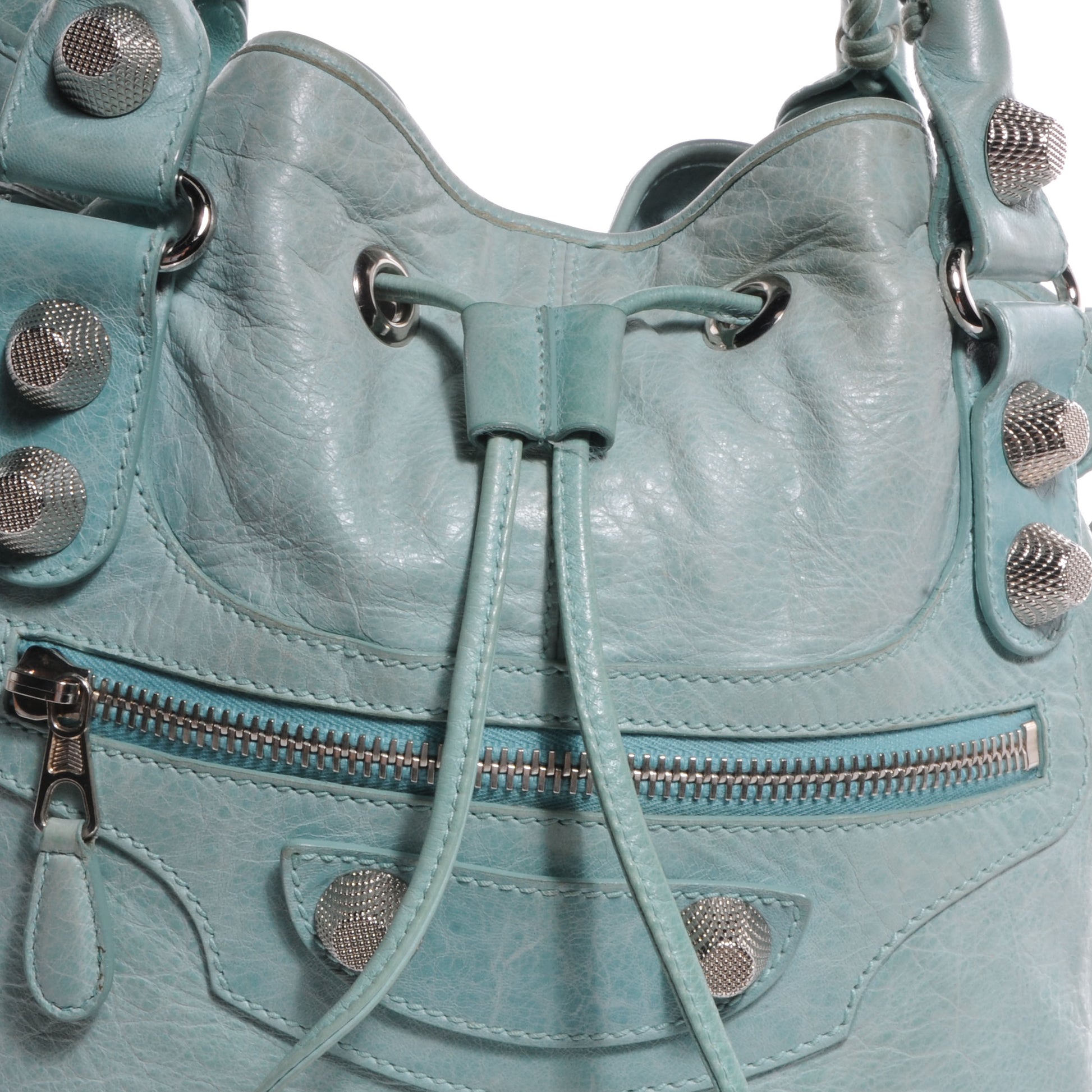 Balenciaga Agneau Giant 21 Silver Hardware Pompon Maldives 10 of 11