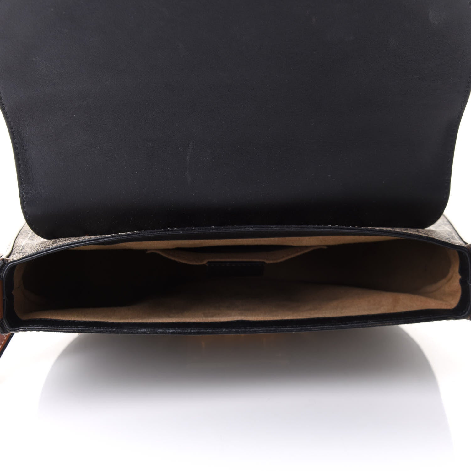 Gucci GG Supreme Monogram Web Medium Padlock Messenger Shoulder Bag Black 5 of 11