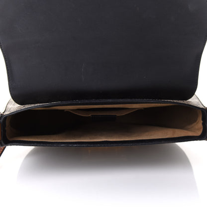 Gucci GG Supreme Monogram Web Medium Padlock Messenger Shoulder Bag Black 5 of 11
