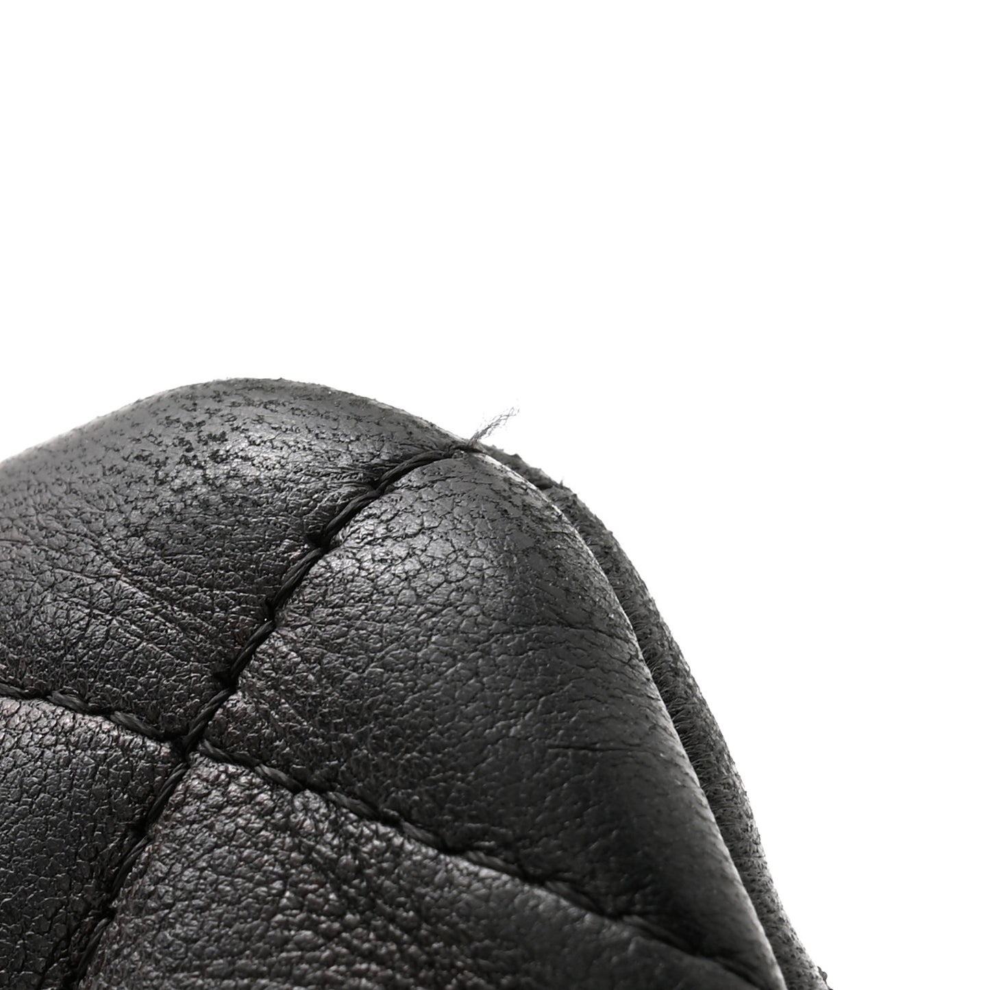Lambskin Quilted Egyptian Amulet Zipped Pouch Black