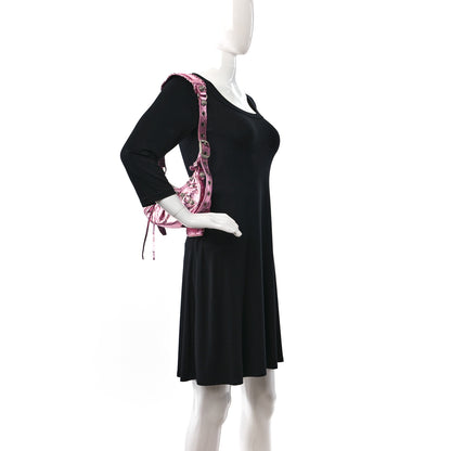 Balenciaga Metallic Agneau Arena Crystal Le Cagole Shoulder Bag XS Met Pink 2 of 9