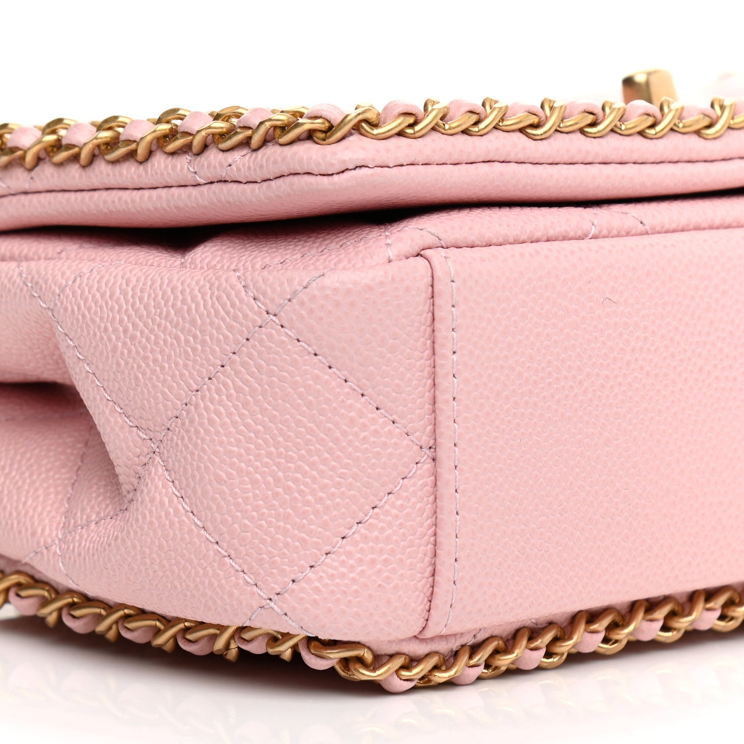 Chanel Caviar Quilted Chain Flap Pink 16 of 21