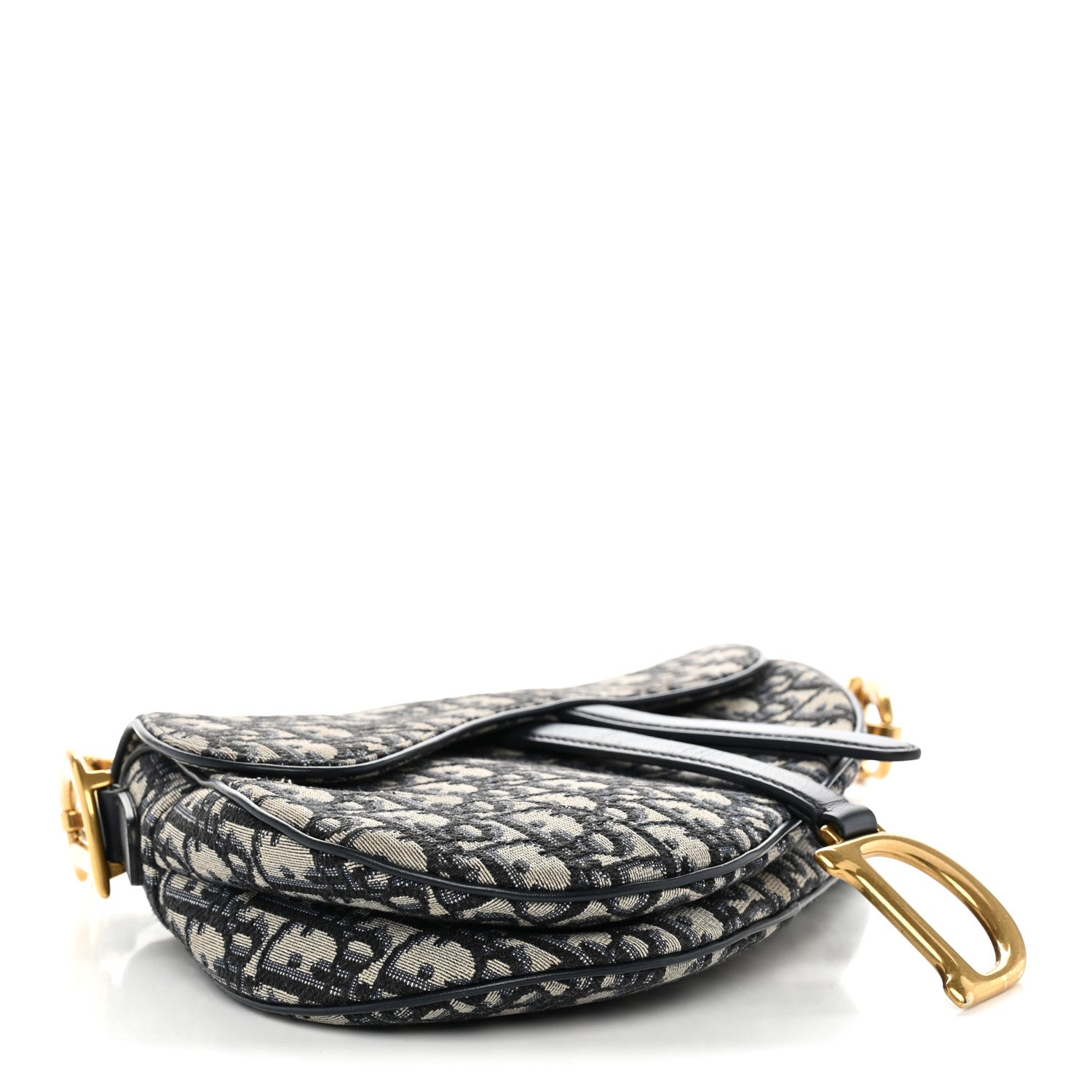 Christian Dior Oblique Saddle Bag Blue 4 of 12