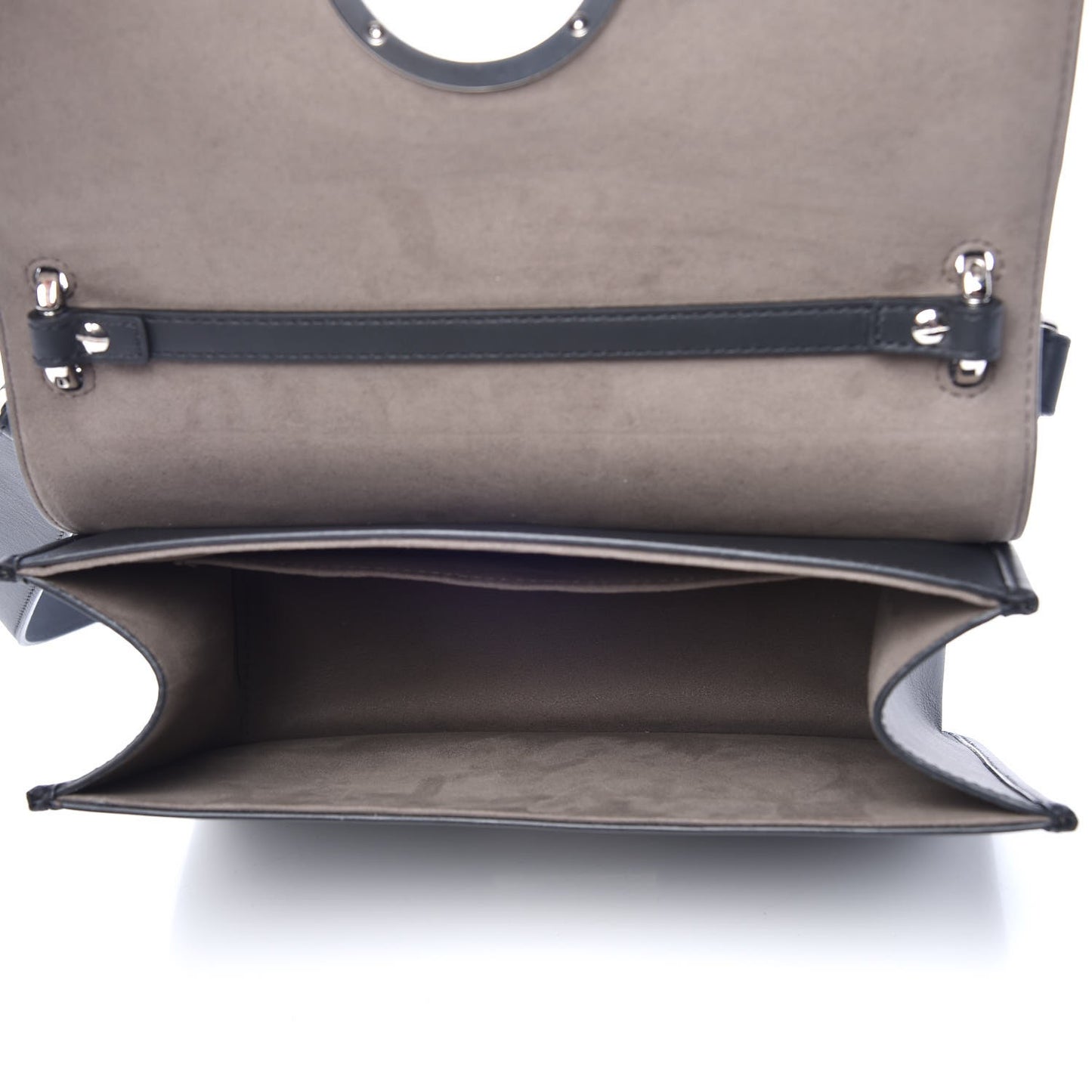 Vitello Century Opaco F is Fendi Kan I Shoulder Bag Black