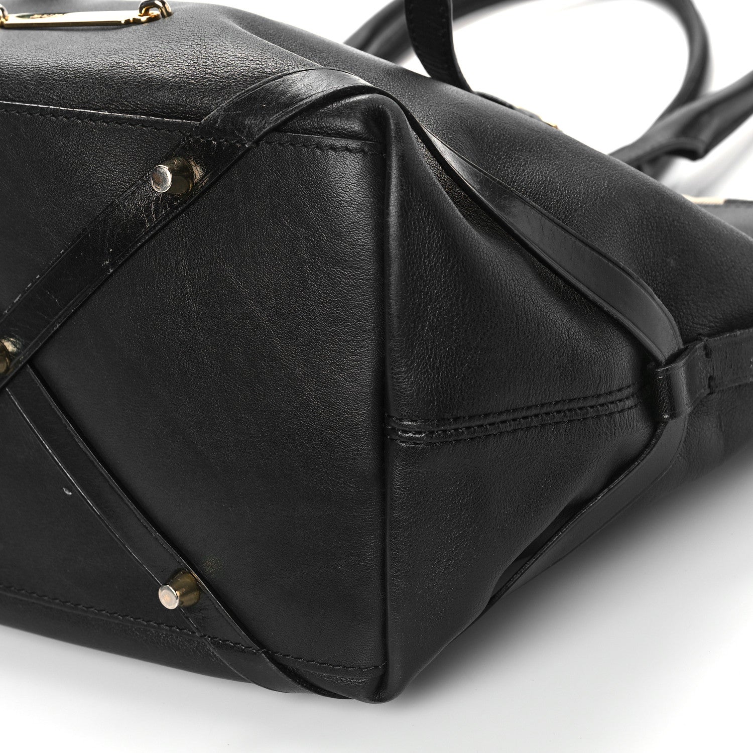 Burberry Calfskin House Check Small Salisbury Tote Black 9 of 11