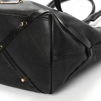 Burberry Calfskin House Check Small Salisbury Tote Black 9 of 11