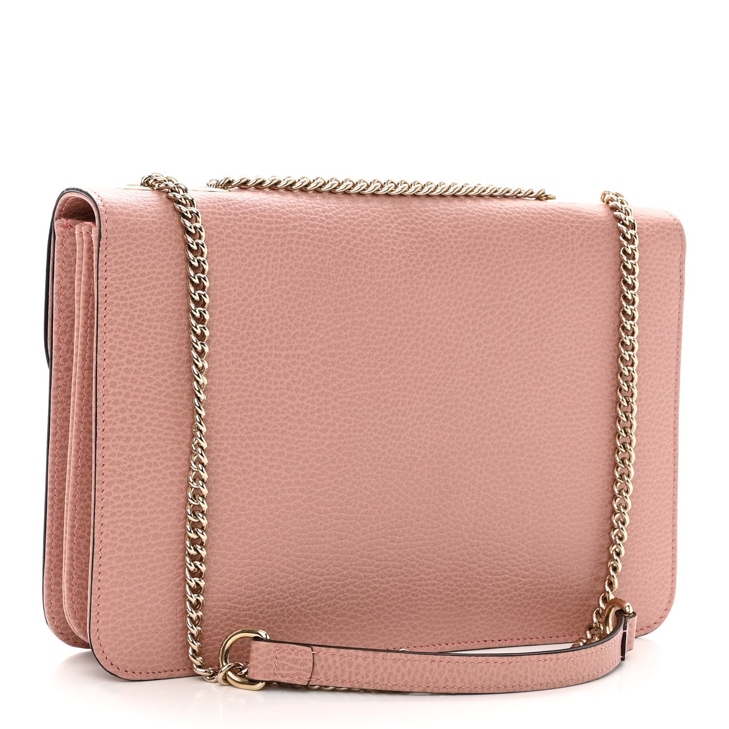 Gucci Dollar Calfskin Interlocking G Shoulder Bag Soft Pink 3 of 10