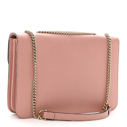 Gucci Dollar Calfskin Interlocking G Shoulder Bag Soft Pink 3 of 10